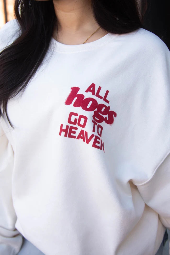 charlie southern: all hogs go to heaven sweatshirt
