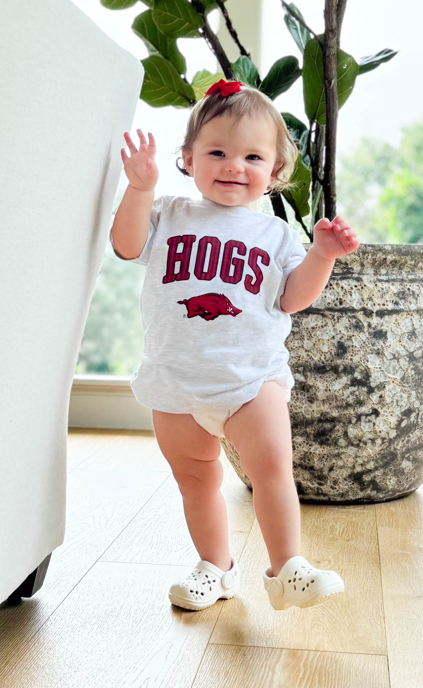 charlie southern: hogs stripe kids tee