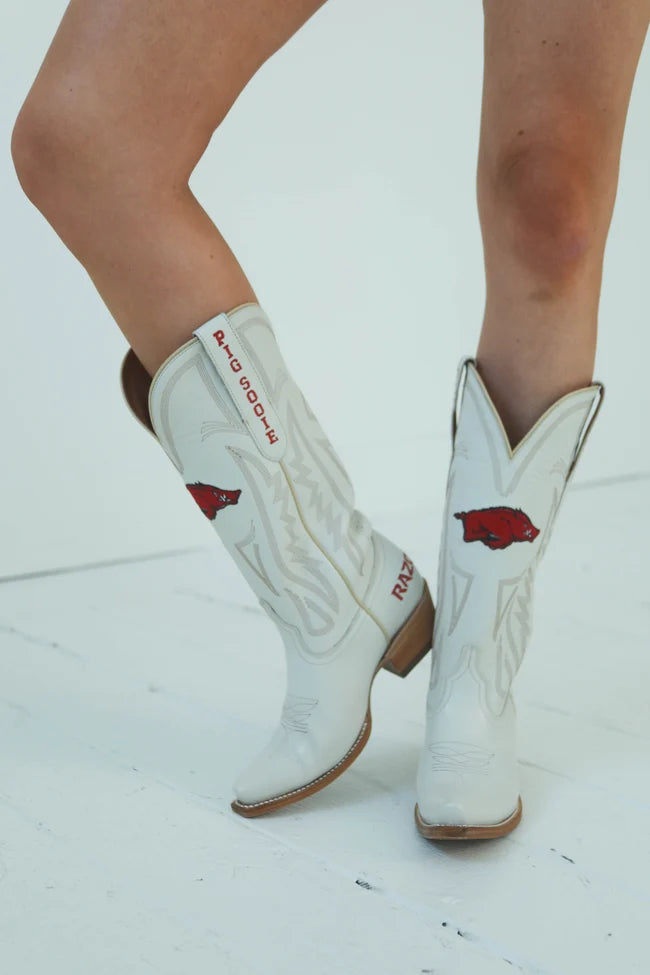 arkansas razorback leather gameday boots