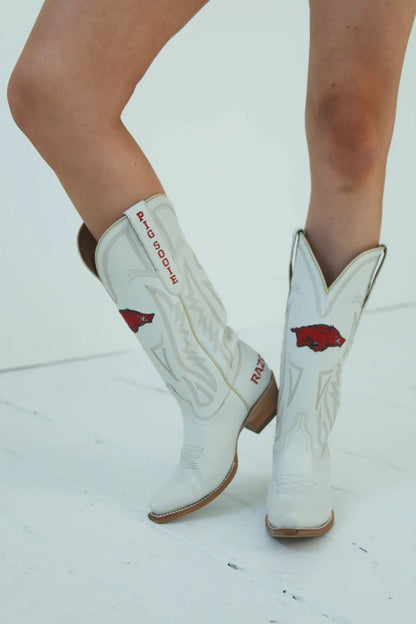 arkansas razorback leather gameday boots