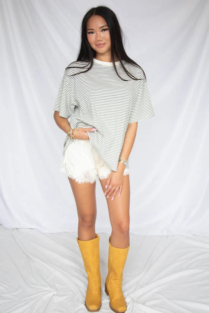 back to the basics striped oversize t-shirt