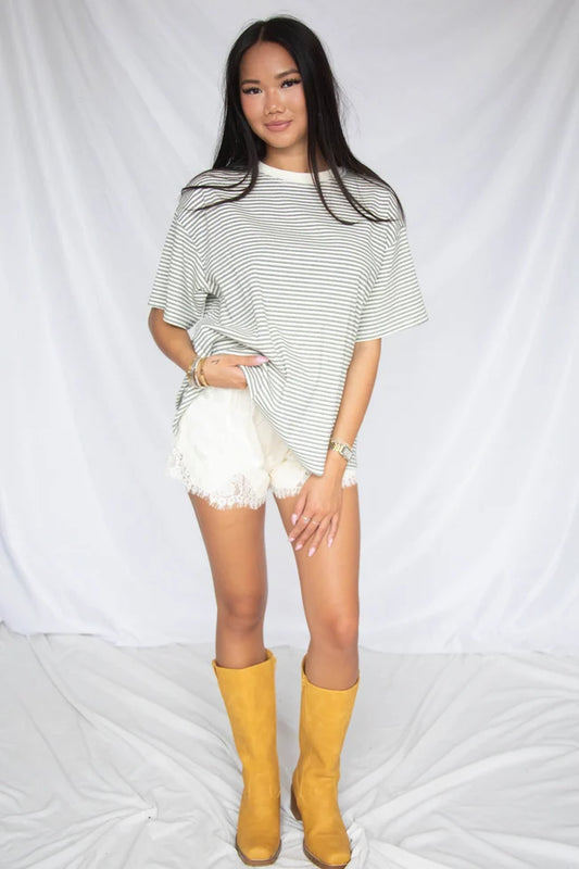 back to the basics striped oversize t-shirt