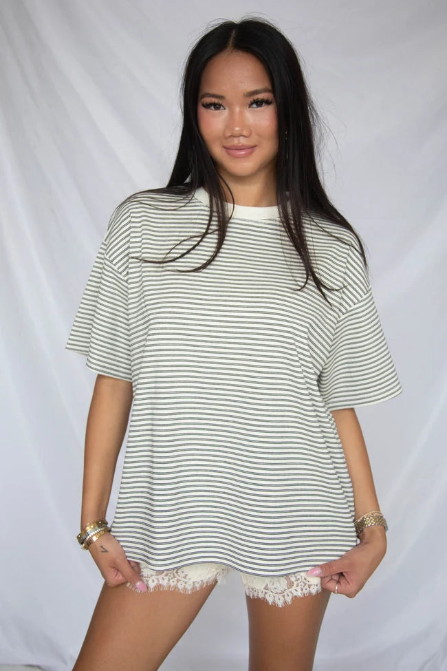 back to the basics striped oversize t-shirt