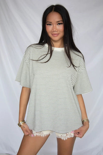 back to the basics striped oversize t-shirt