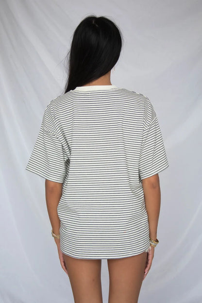 back to the basics striped oversize t-shirt