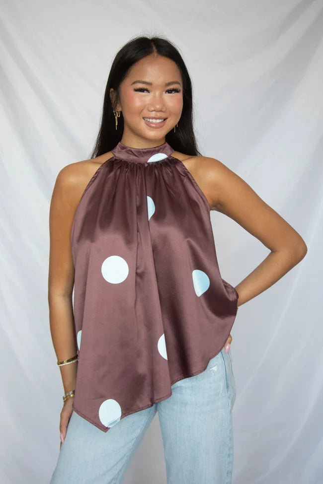 split second halter neck blouse