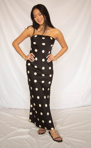 after party polka dot maxi dress