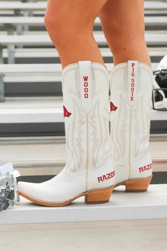 arkansas razorback leather gameday boots