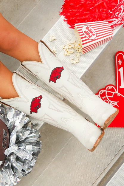 arkansas razorback leather gameday boots