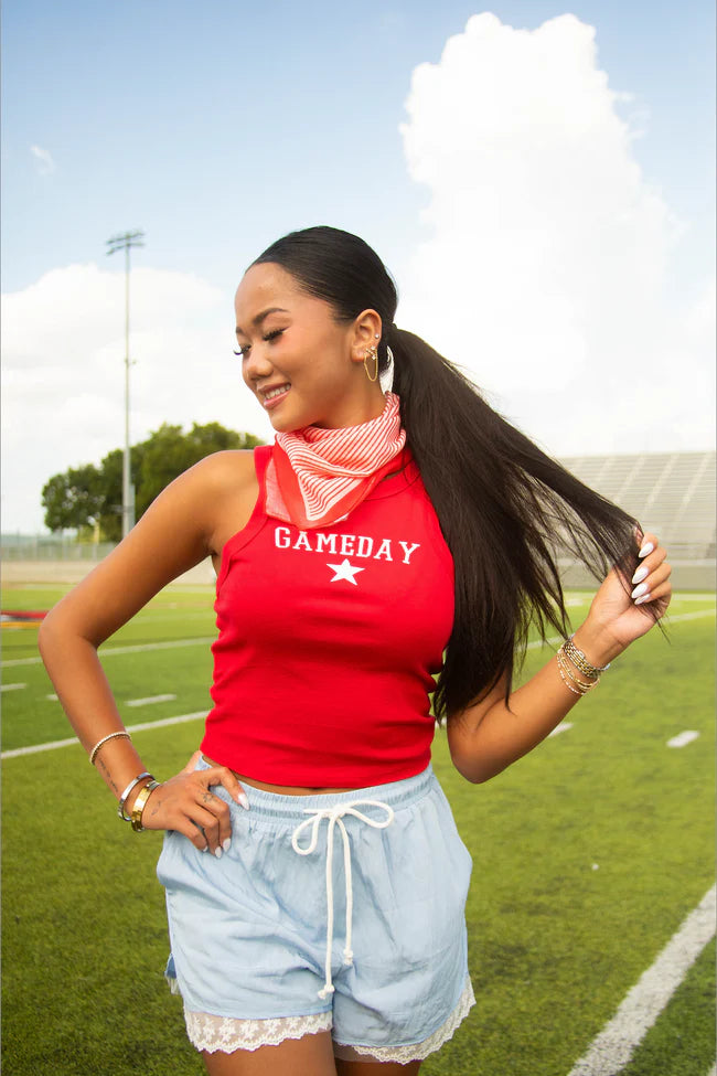 charlie southern: gameday star tank - red