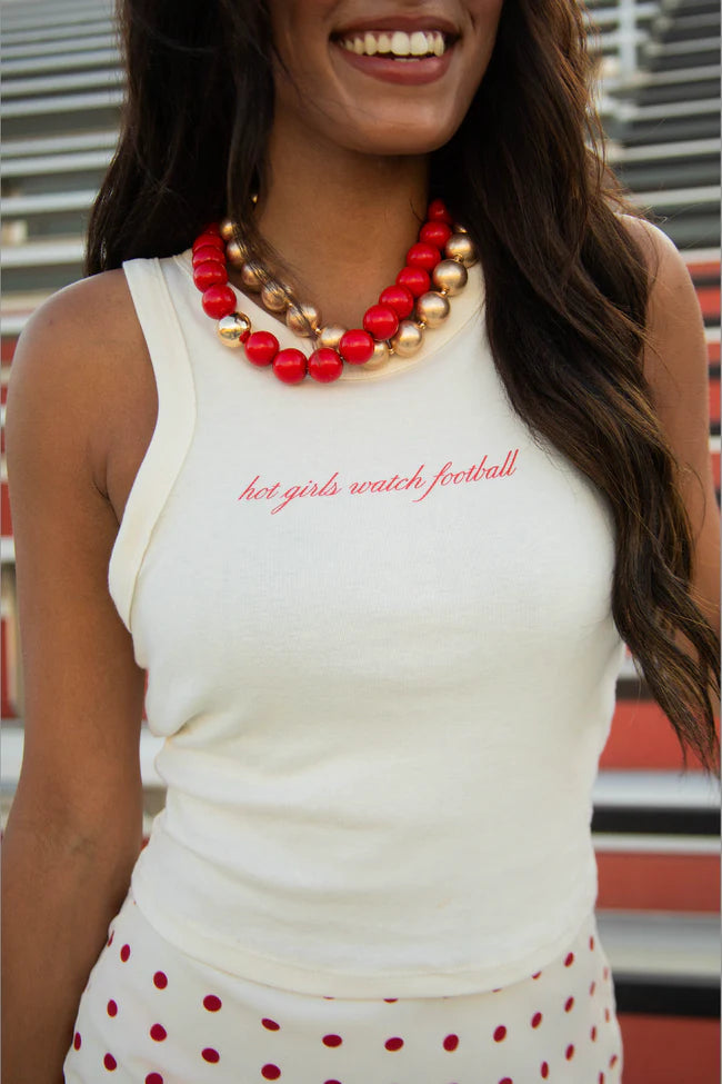 friday + saturday: hot girls watch football tank
