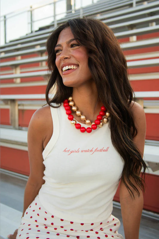 friday + saturday: hot girls watch football tank