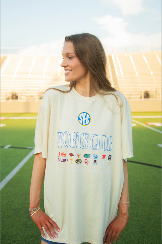 charlie southern: sec sports club tee - cream