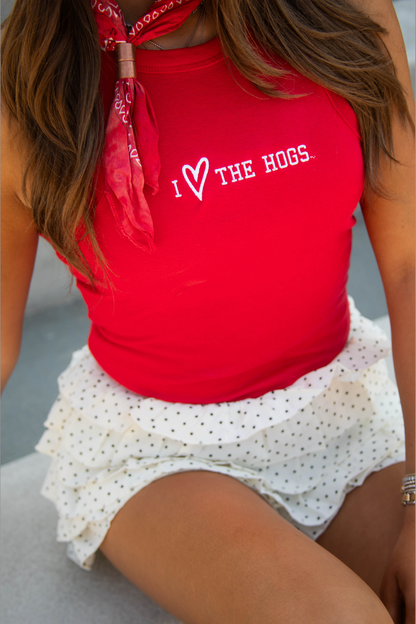 charlie southern: I love the hogs embroidered tank